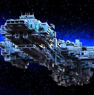 【飞行模型】外星人的重型巡洋舰模型3D图纸 STEP格式