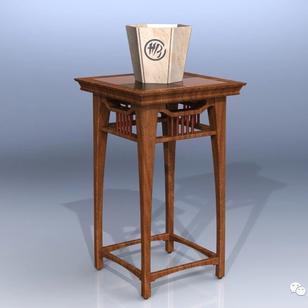 【生活艺术】盆景桌花盘架3D数模图纸 Solidworks设计