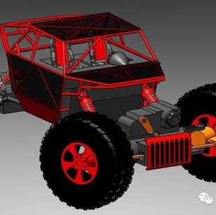 【RC遥控车】RC Monster简易大脚遥控车模型3D图纸 Solidworks设计