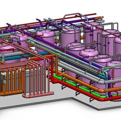 【工程机械】Boiler锅炉长设备系统3D数模图纸 Solidworks设计
