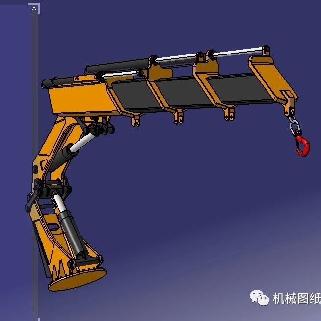 【工程机械】Crane Outrigger起重机支架吊臂3D数模图纸 STEP格式