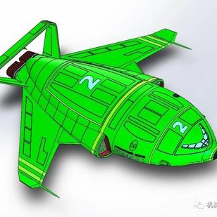 【飞行模型】Thunderbird 2 mk-b飞行器模型3D图纸 Solidworks设计