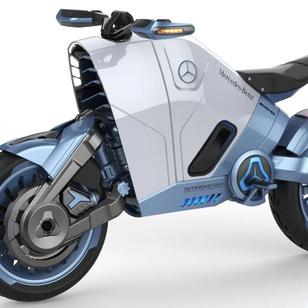 【其他车型】SMARANZA Mercedes概念电动摩托车3D数模图纸 STP格式
