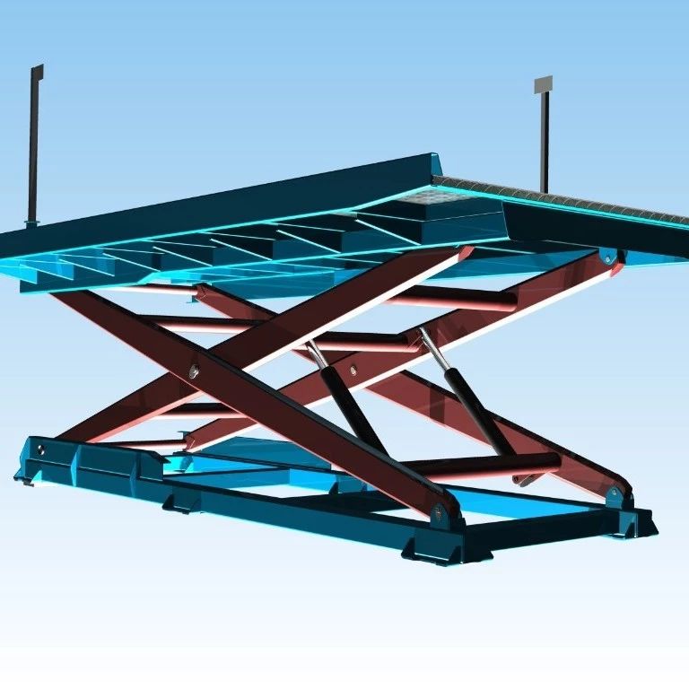 【工程机械】剪式轿厢升降机3D数模图纸 STP格式