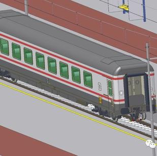 【其他车型】italian coach长途机车火车模型3D图纸 STP格式