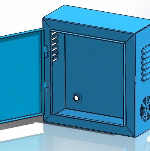 【工程机械】电气箱配电箱钣金结构3D图纸 Solidworks设计