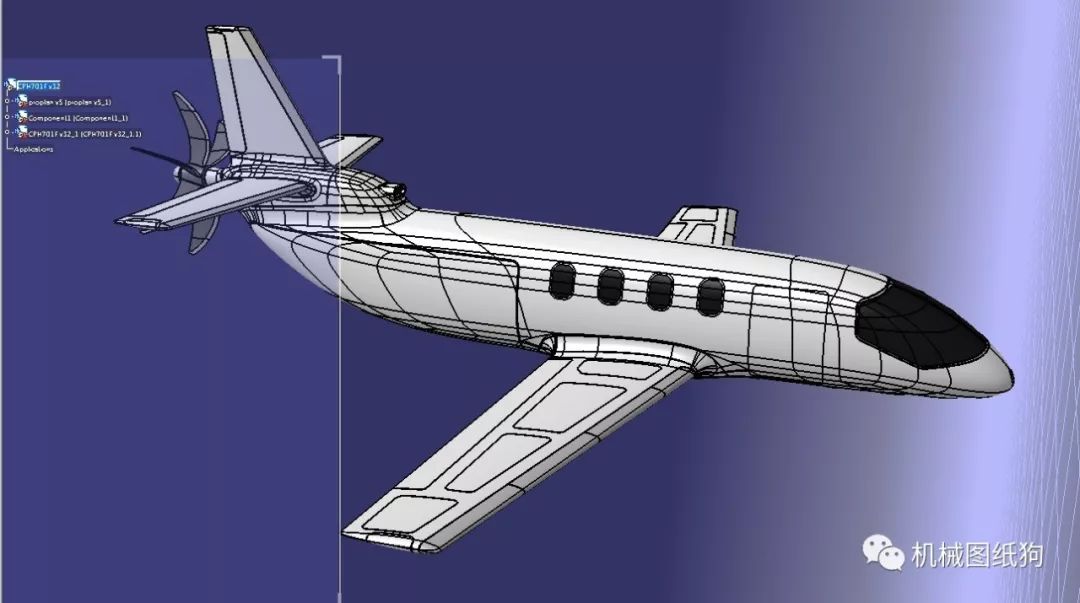 【飞行模型】氢动力涡轮螺旋桨飞机造型3d图纸 Step格式 Solidworks 仿真秀干货文章