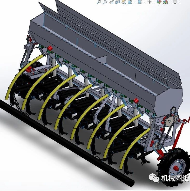 【农业机械】Seeder农业播种机3D数模图纸 Solidworks设计