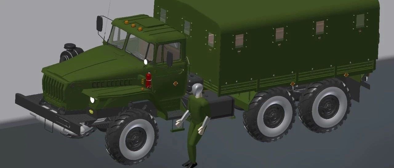 【其他车型】俄罗斯乌拉尔Ural 4320卡车模型3D图纸 STP IGS格式