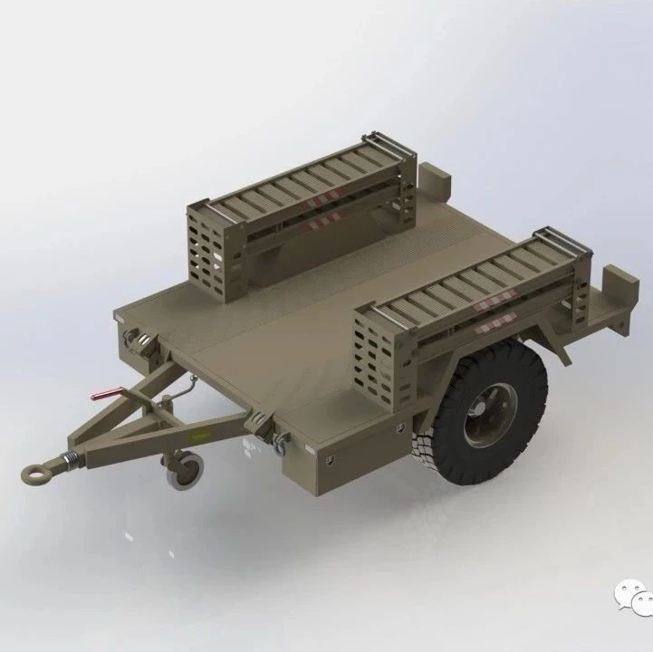 【其他车型】VEHICLE LMV拖车模型3D图纸 STEP格式