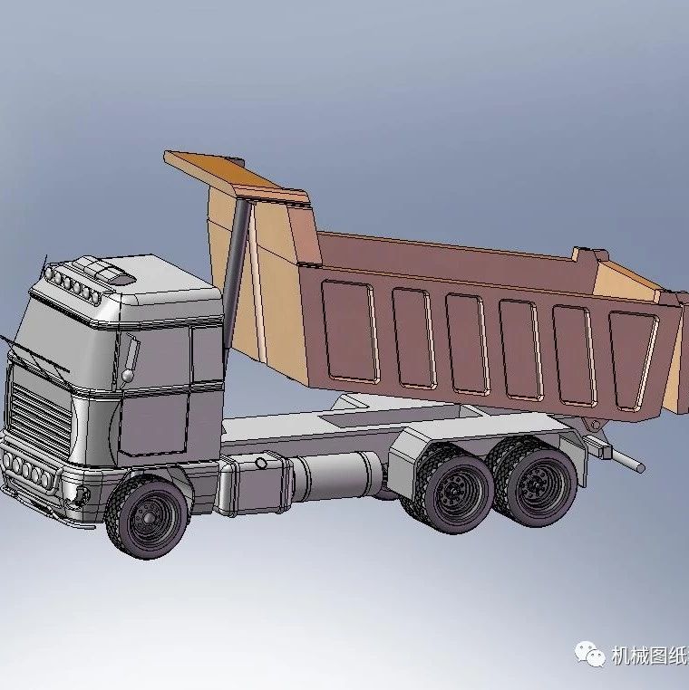 【工程机械】货运自卸卡车模型3D图纸 Solidworks设计