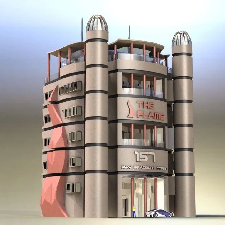 【生活艺术】157 Ray Bradbury高楼大厦模型3D图纸 Solidworks设计