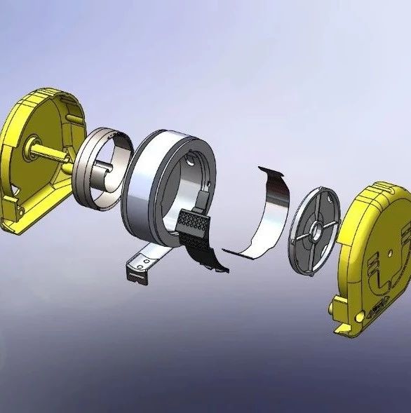 【工程机械】普通5米卷尺模型3D图纸 x_t STEP格式