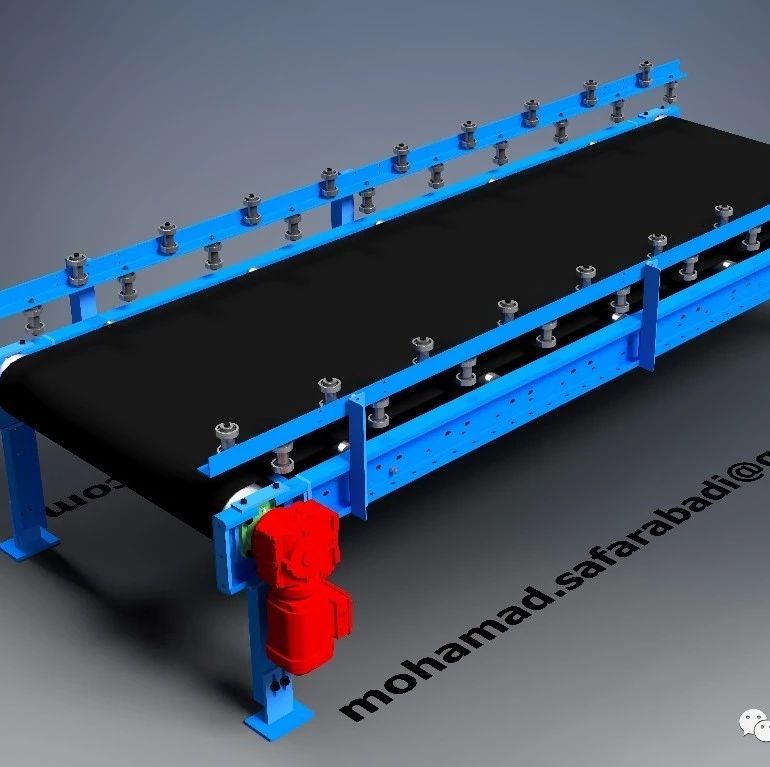 【工程机械】PVC带式输送机3D数模图纸 INVENTOR设计 附多种格式
