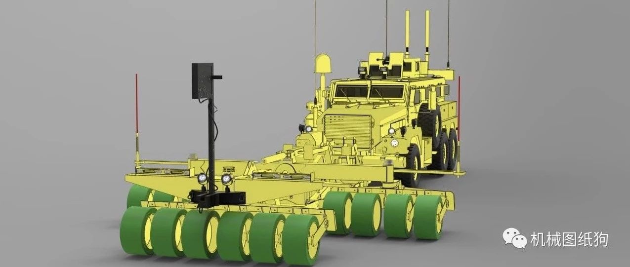 【其他车型】MRAP Cougar扫雷车防地雷反伏击车模型3D图纸 STP格式