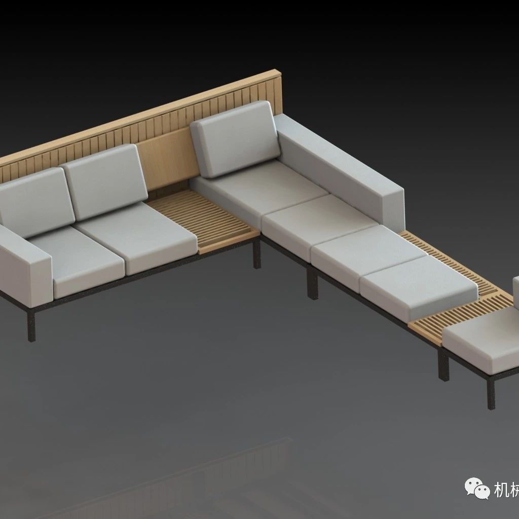【生活艺术】居家客厅沙发模型3D图纸 x_t IGS格式