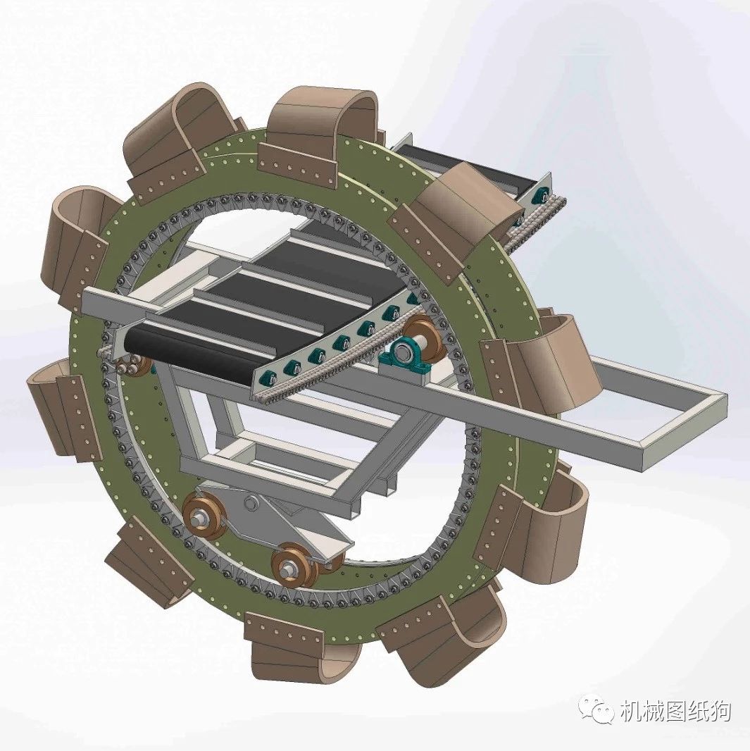 【工程机械】Trencher挖沟机机构模型3D图纸 SOLIDWORKS设计