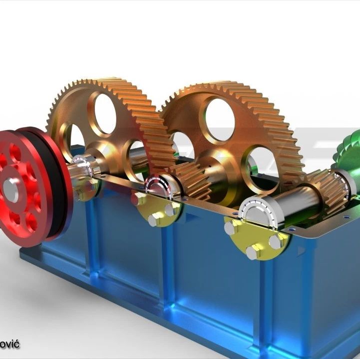 【差减变速器】Cgpdesign齿轮箱演示结构3D数模图纸 CATIA设计 附STP