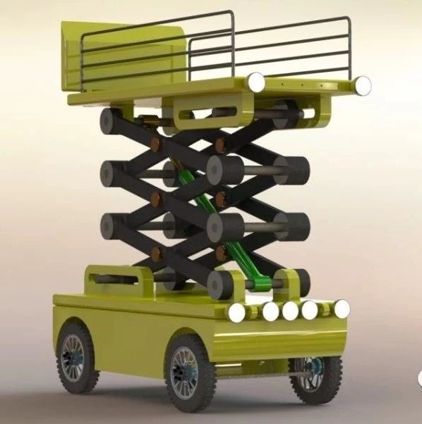 【工程机械】Elevador移动式剪式升降机3D数模图纸 Solidworks设计