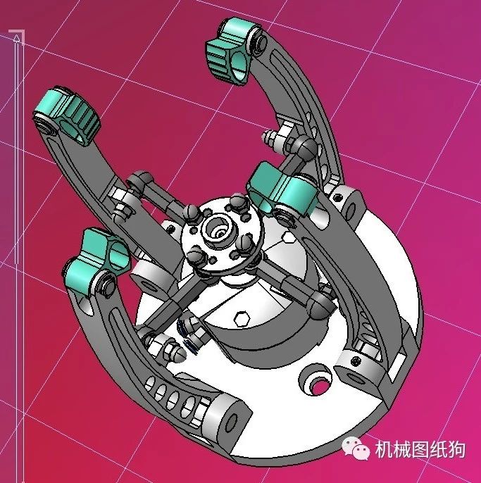 【工程机械】机器人抓取夹爪模型3D图纸 STP格式