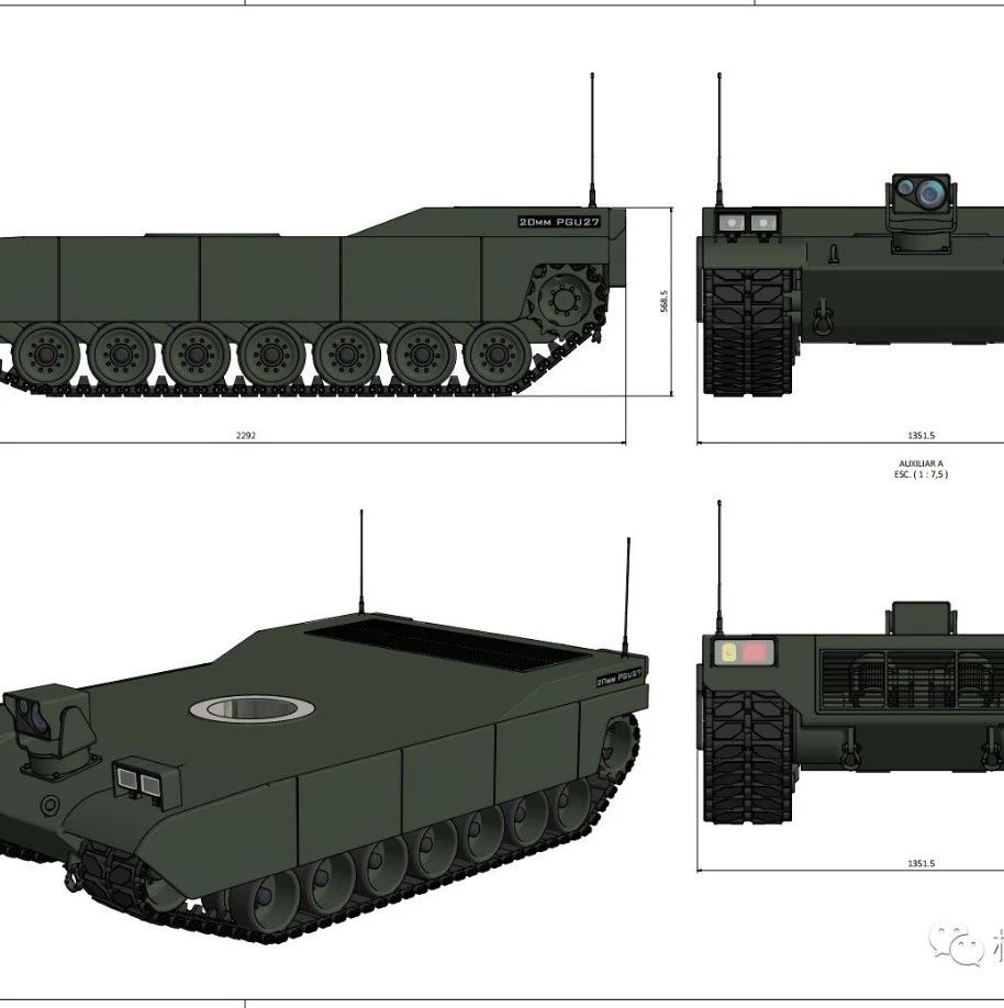 【其他车型】Tanque M1坦克底盘玩具模型3D图纸 STEP格式