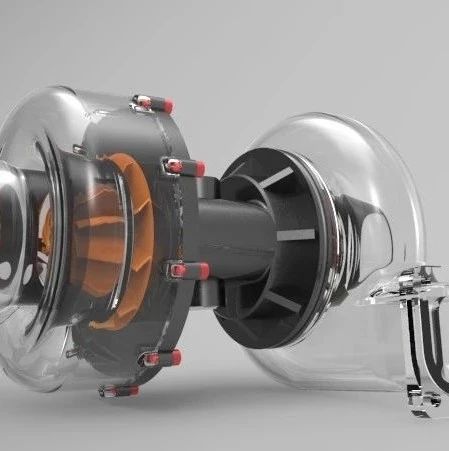 【工程机械】Turbo Charger涡轮增压器简易结构3D图纸 x_t格式