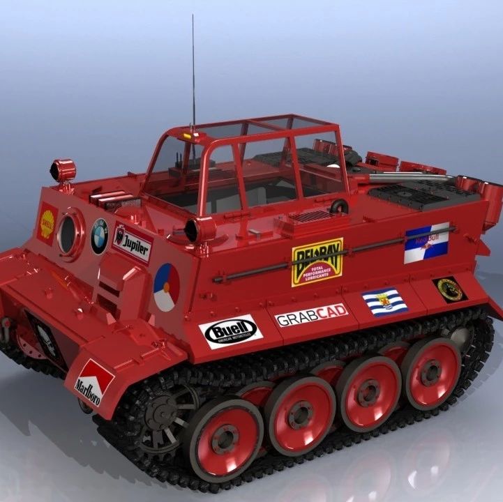 【其他车型】Fun玩具履带坦克车3D数模图纸 Solidworks设计