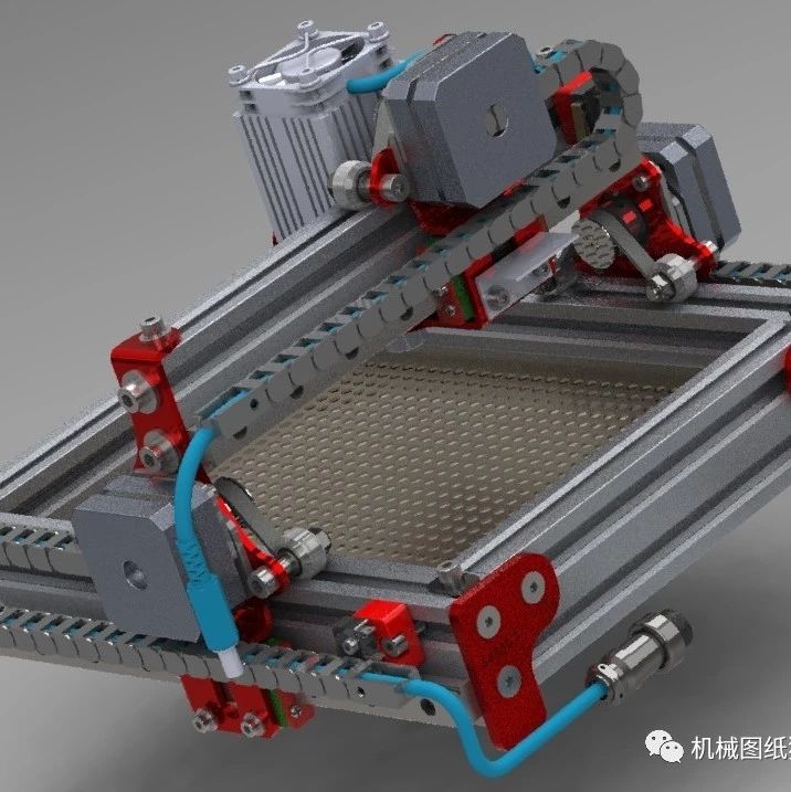 【工程机械】激光雕刻机直线导轨3D数模图纸 STEP格式