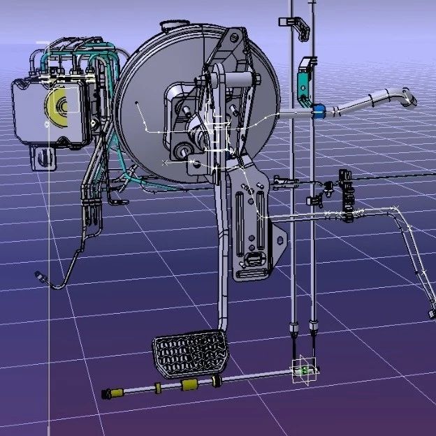 【工程机械】汽车制动系统模型3D图纸 CATIA设计