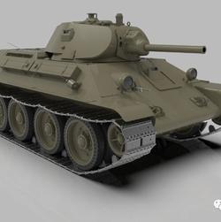 【其他车型】苏联中型T-34坦克玩具模型3D图纸 x_t step格式