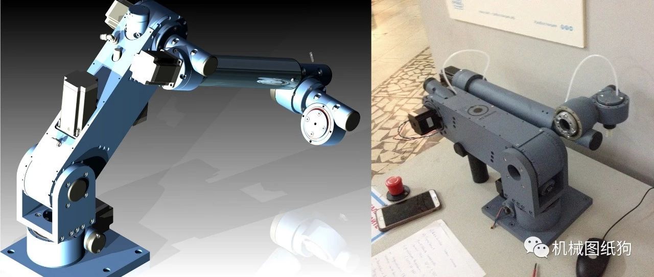 【机器人】Robot Arm自制六轴机械臂3D数模图纸 STP格式
