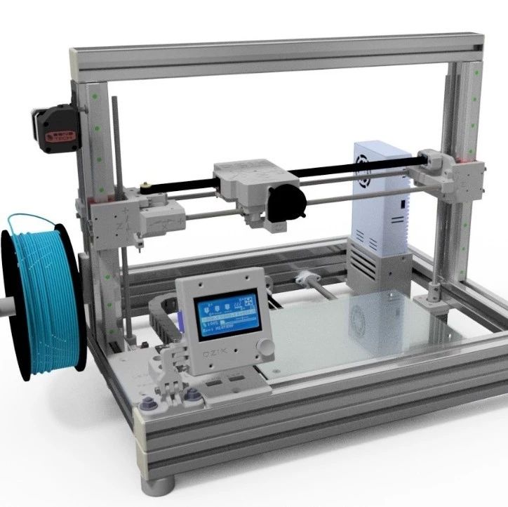 【工程机械】Dzik 3D打印机三维图纸 STP格式