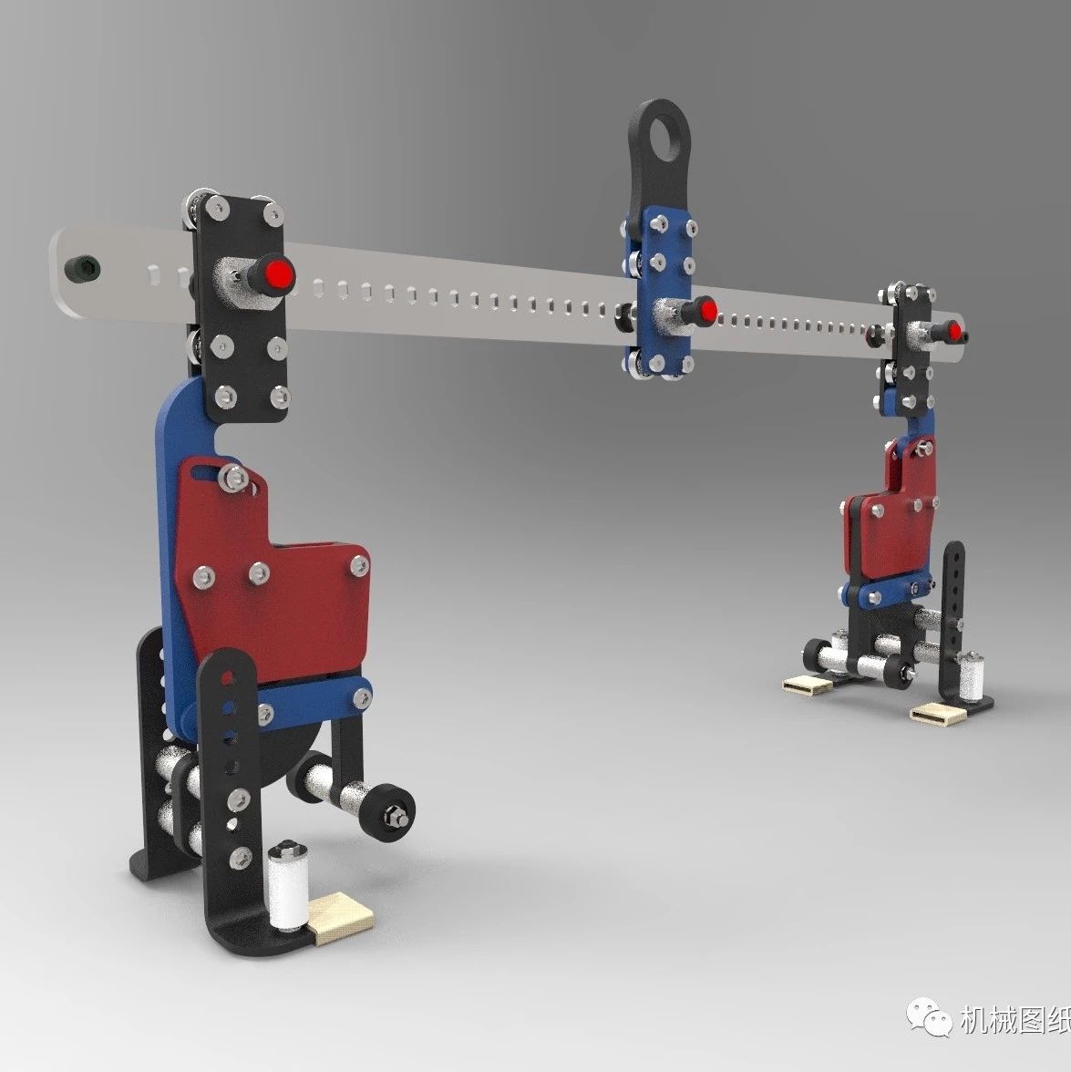 【工程机械】平板吊机装卸附件结构3D数模图纸 Solidworks设计