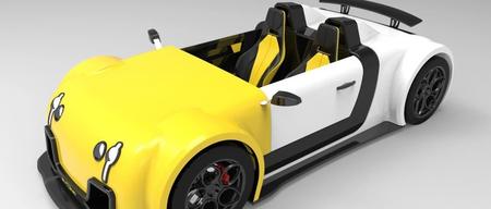 【汽车轿车】Sintesi碳纤维框架轻型概念车3D数模图纸 INVENTOR设计 附stp