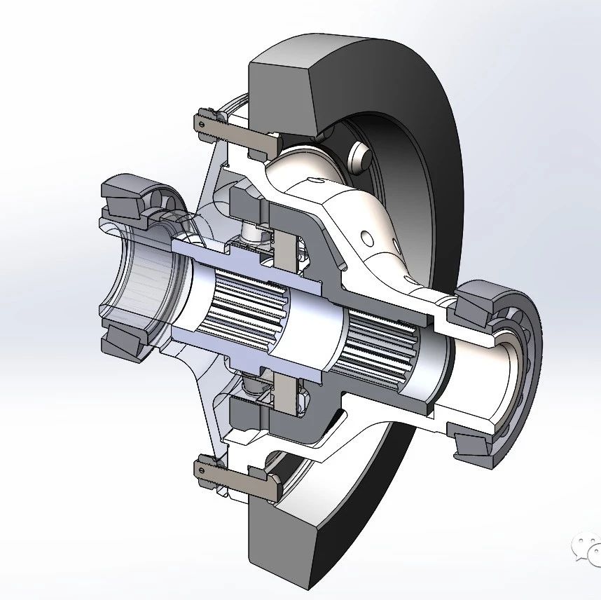 【差减变速器】GAZ-66凸轮差速器结构模型3D图纸 STEP格式