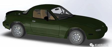 【汽车轿车】1995 Mazda MX-5 Miata老式敞篷跑车3D数模图纸 