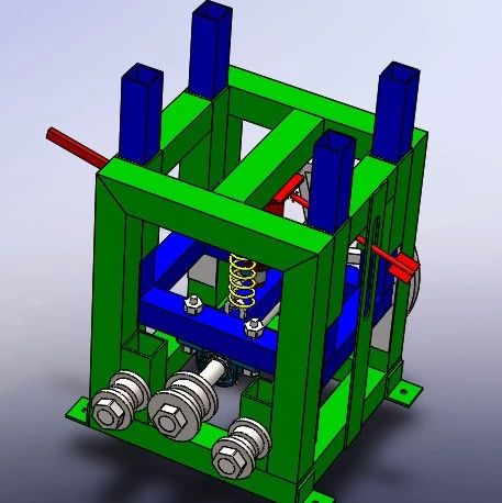 【工程机械】折弯机内部机构3D数模图纸 Solidworks设计