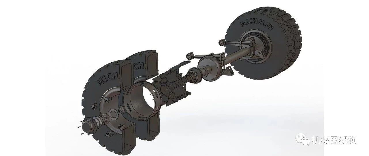 【工程机械】Non-steering非转向轴3D数模图纸 Solidworks设计