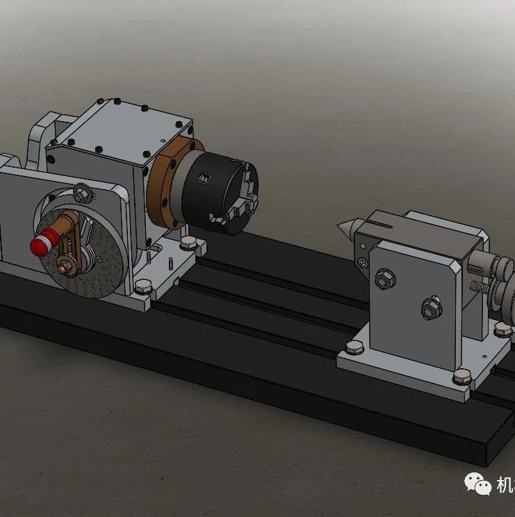 【工程机械】Modelado车床机构简易模型3D图纸 Solidworks设计