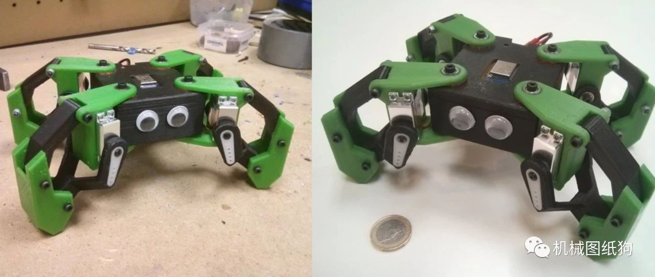【3D打印】小巧的四足行走机器人小玩具3D打印图纸 STL格式 附开源控制代码