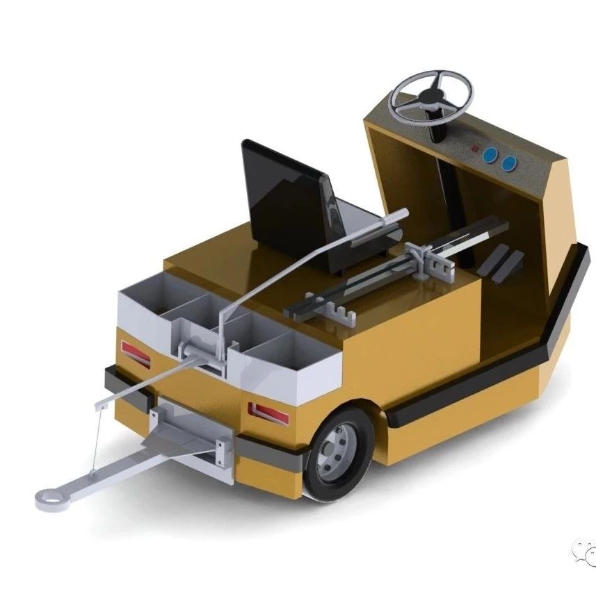 【其他车型】工厂内工业小车模型3D图纸 Solidworks设计