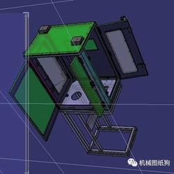 【工程机械】设备机箱钣金结构3D图纸 CATIA设计 附IGS格式