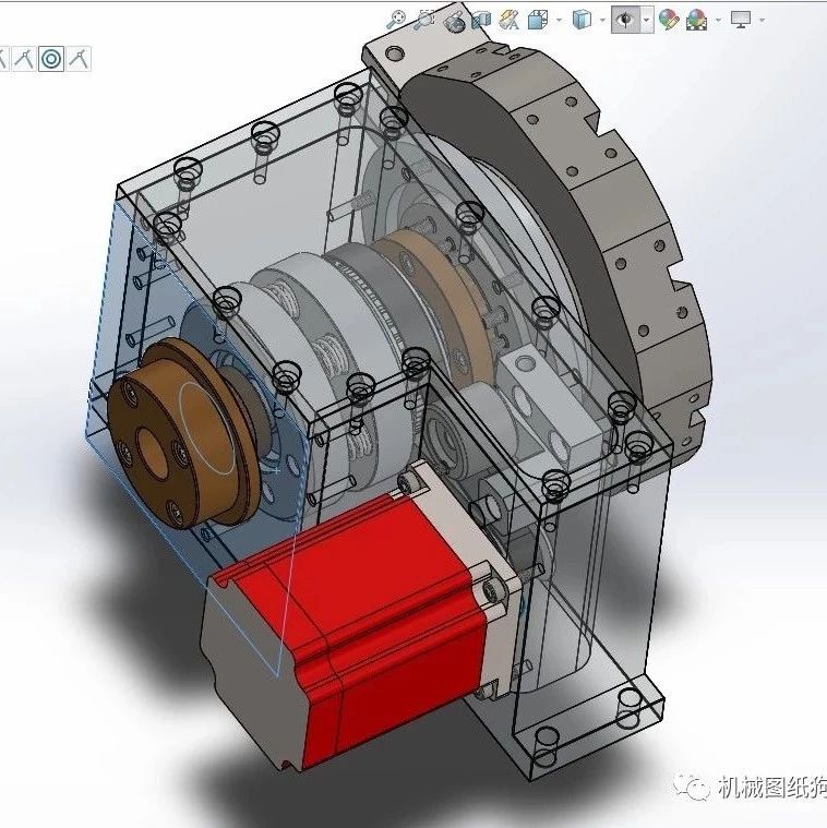 【工程机械】数控车床刀架旋转器换刀器3D图纸 Solidworks设计 附IGS