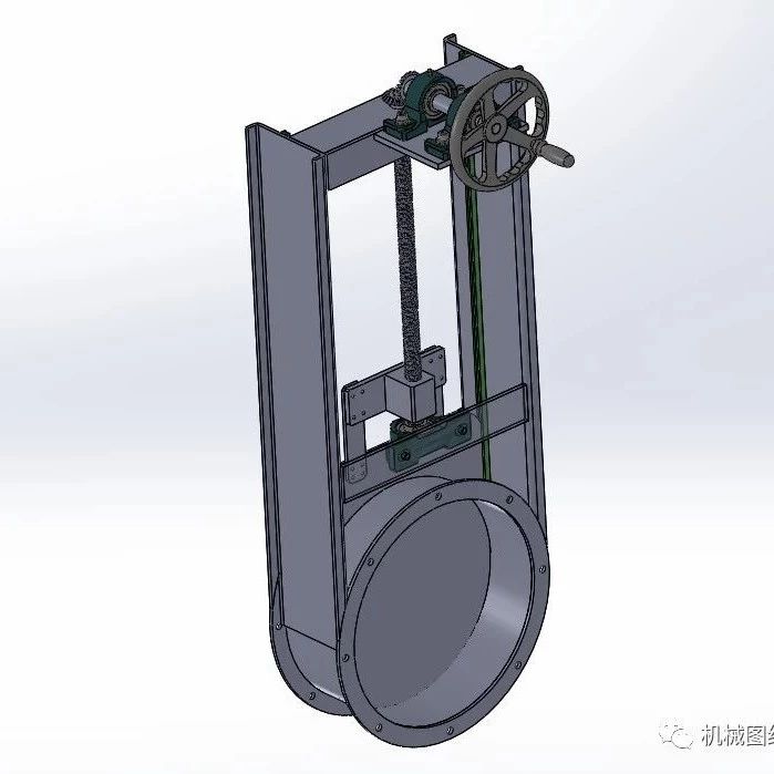 【工程机械】插板阀3D模型图纸 Solidworks设计