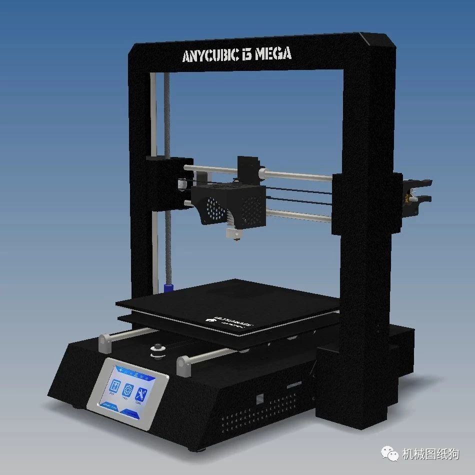 【工程机械】Anycubic i3-mega 3D打印机模型三维图纸 STP格式