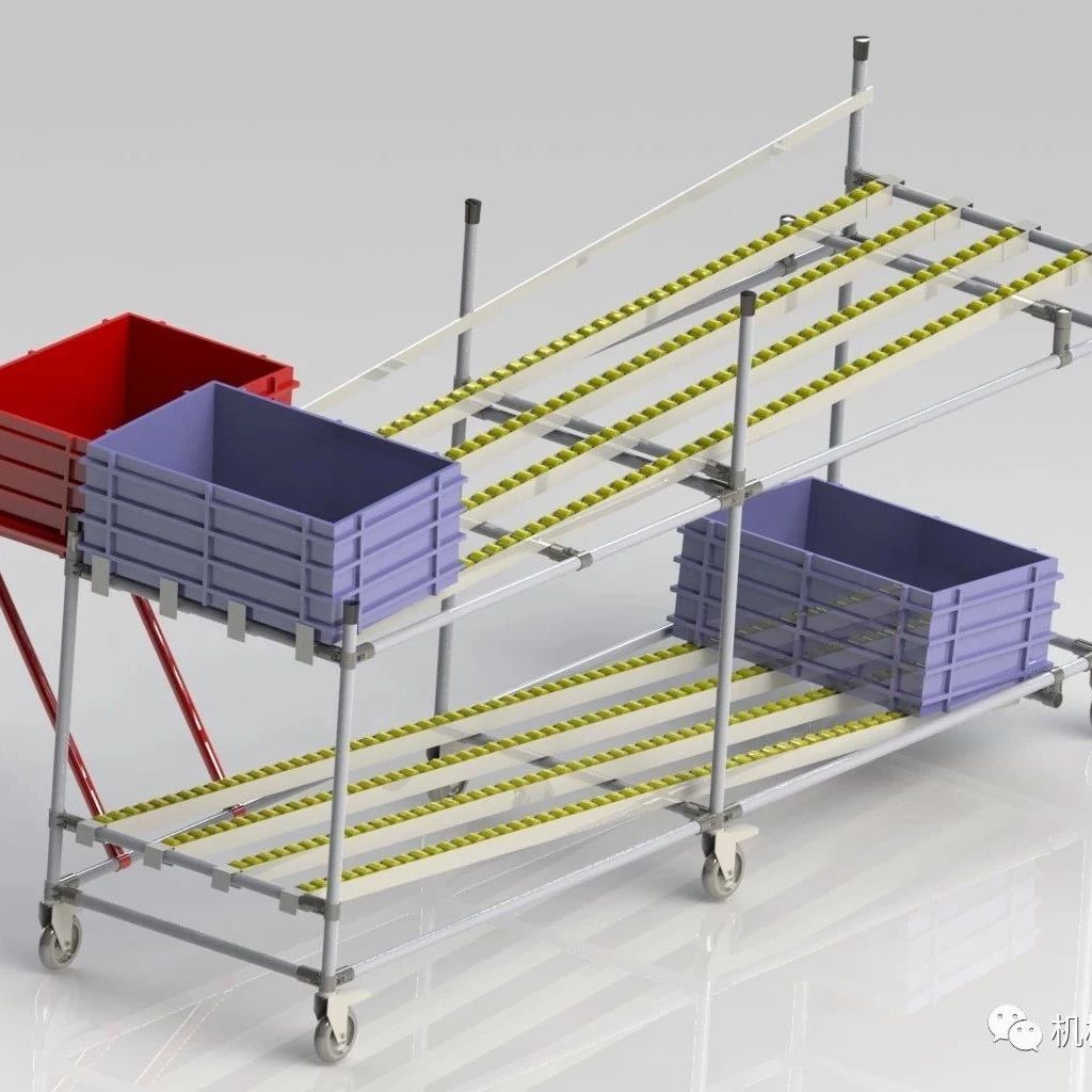 【工程机械】Material Feeding Rack进料架3D数模图纸 STEP格式