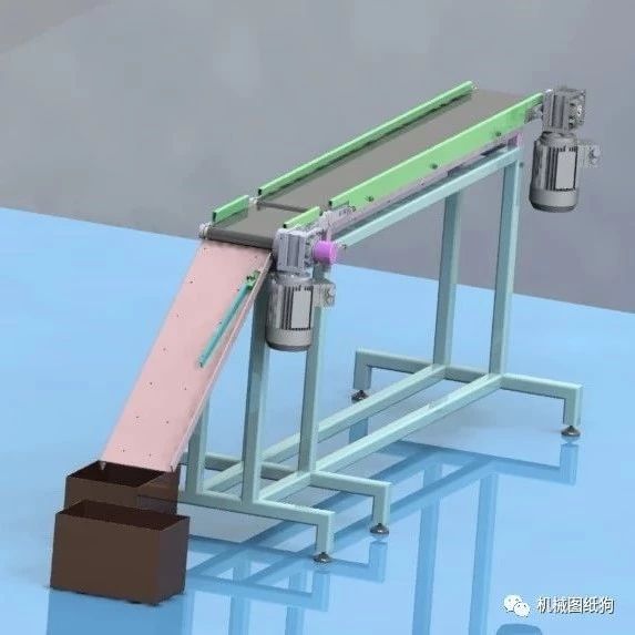 【工程机械】动态称重的输送线模型3D图纸 STEP格式