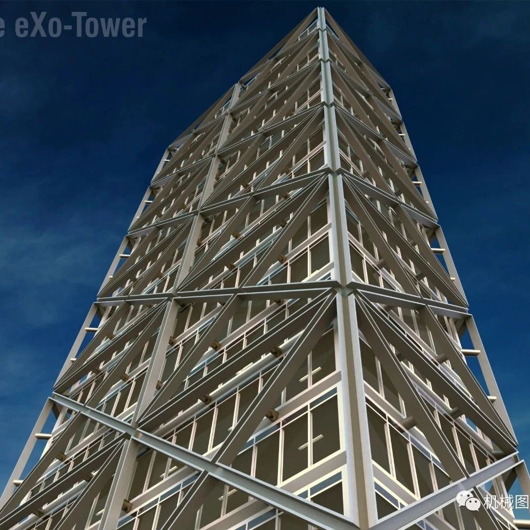 【生活艺术】eXo Tower塔型高层建筑模型3D图纸 Solidworks设计