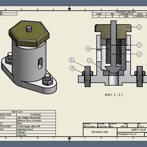 【泵缸阀杆】Task Valve安全阀3D数模图纸 INVENTOR设计