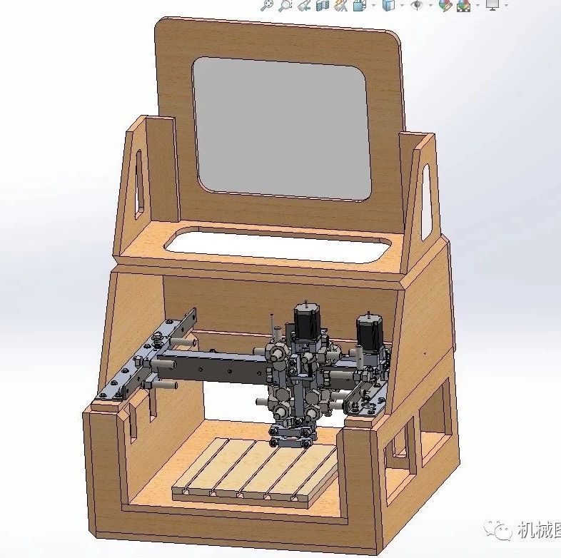 【工程机械】Momus桌面CNC小机床模型3D数模图纸 Solidworks设计